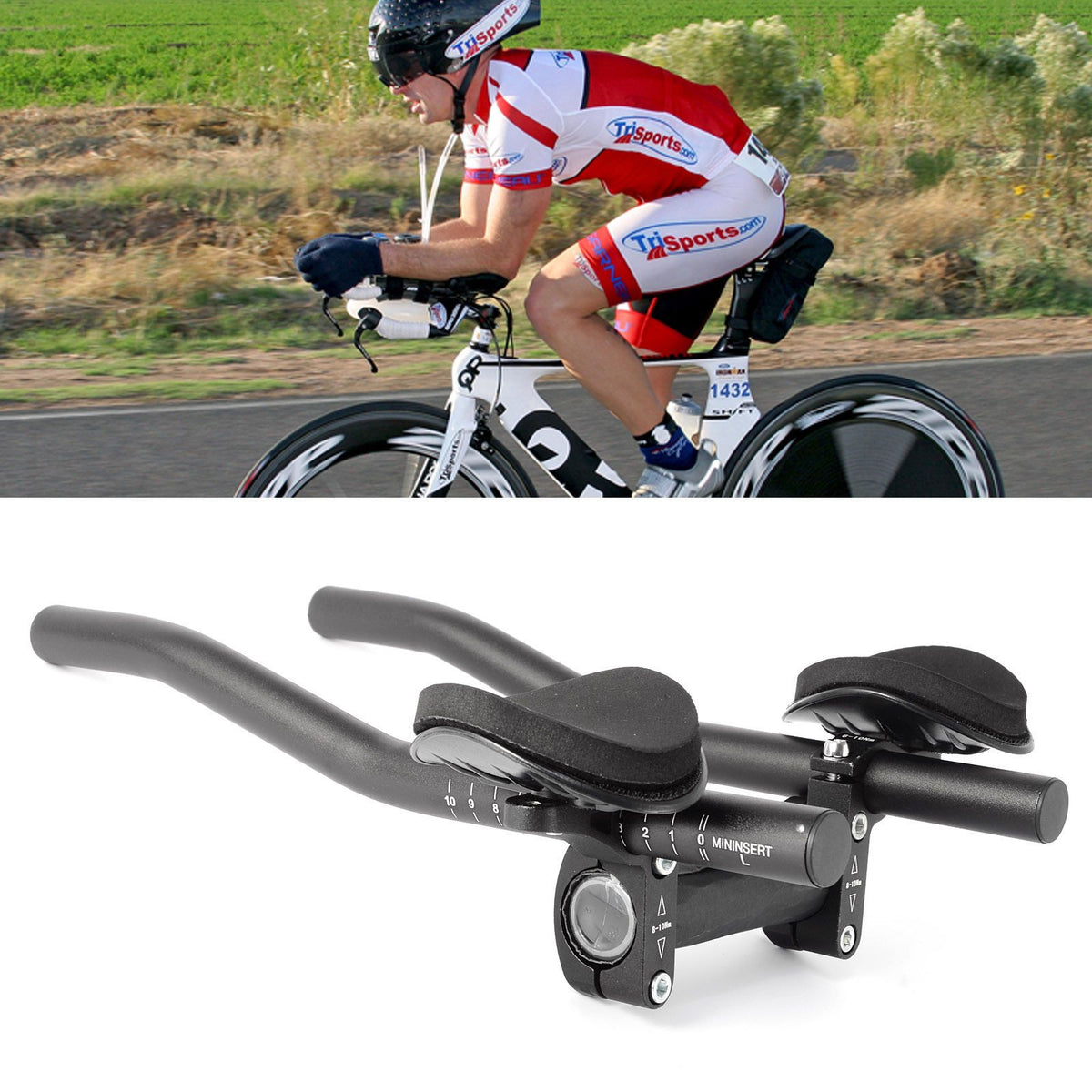 Fuji Clip on Extension Aero Bar Tribar Cycling Kinetics